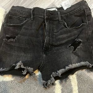 High rise jean shorts